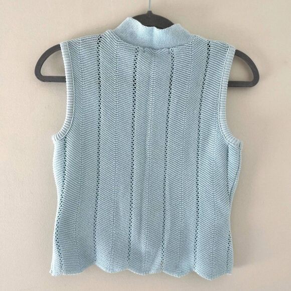 Rampage Women's Light Blue Cotton Knit Crop Top - Medium - Picture 2 of 5